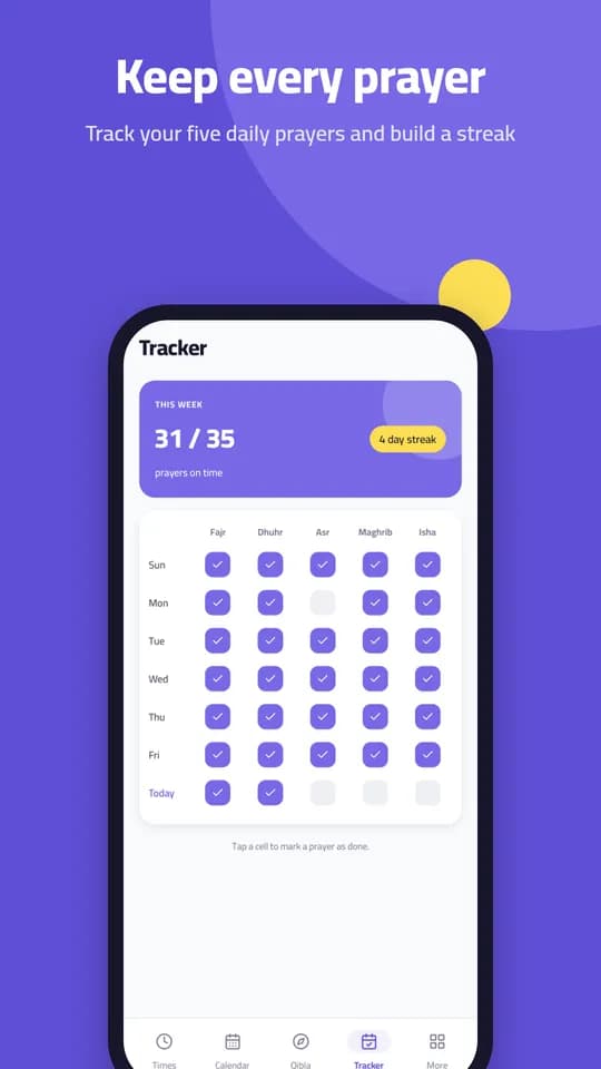 In Time Prayer: Weekly prayer tracker